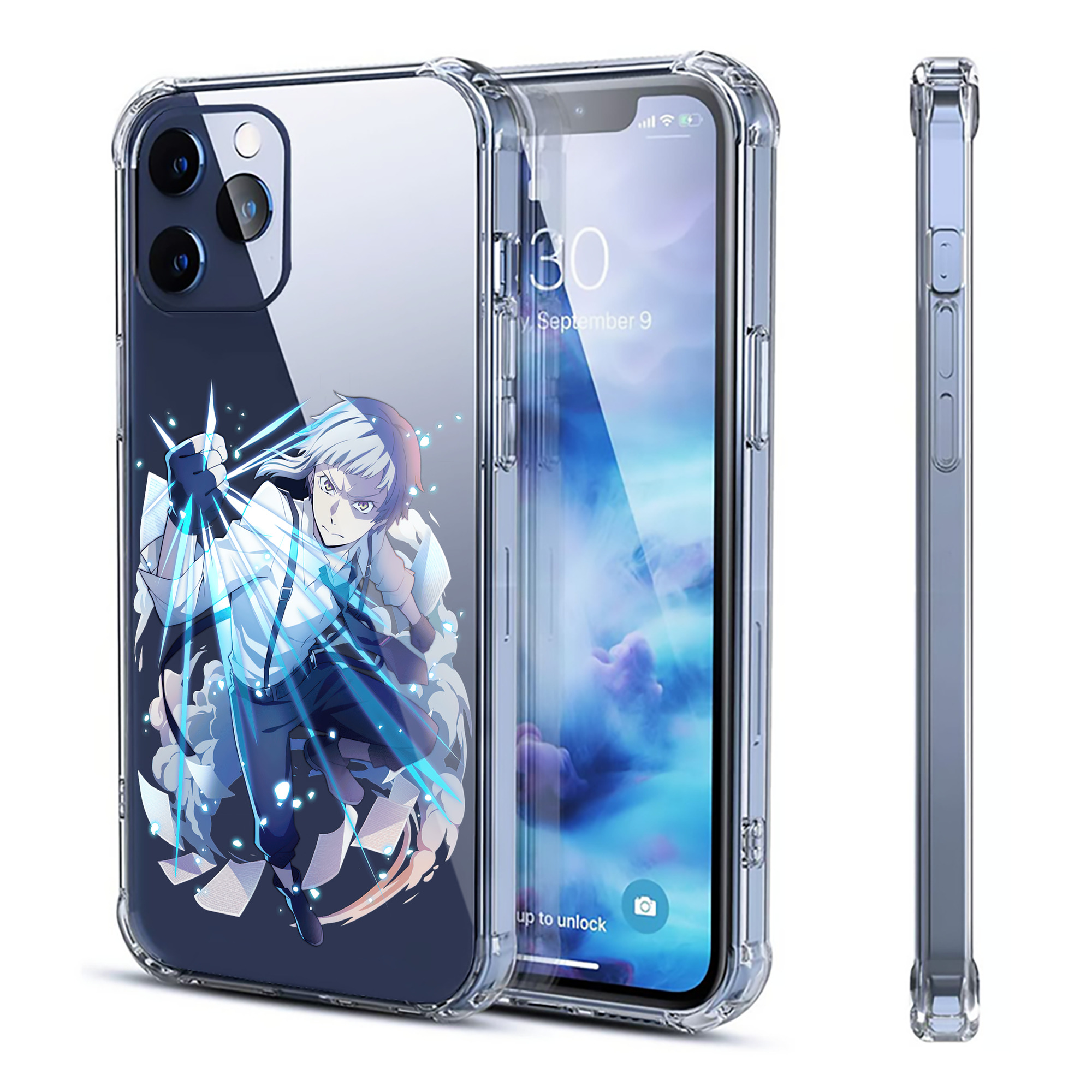 （画像用） 文豪ストレイドッグス Bungo Stray Dogs 【iPhone 12シリーズ対応】透明スマホケース（クリアソフトケース）